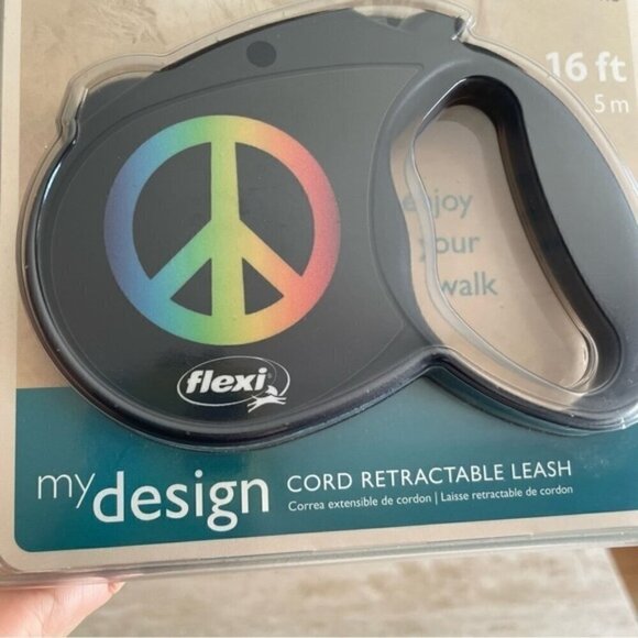 Peace sign Flexi retractable leash for small -medium dogs - Picture 3 of 7